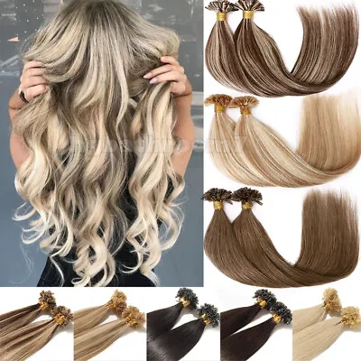 CLEARANCE Keratin 1G/S Pre Bonded Nail U Tip Remy Human Hair Extensions Balayage • $29.99