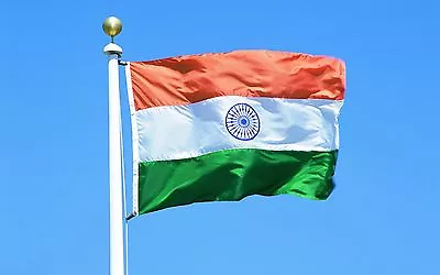 3X5 INDIA FLAG INDIAN COUNTRY FLAGS NEW BANNER Polyester Banner Flying 150* 90cm • $3.99