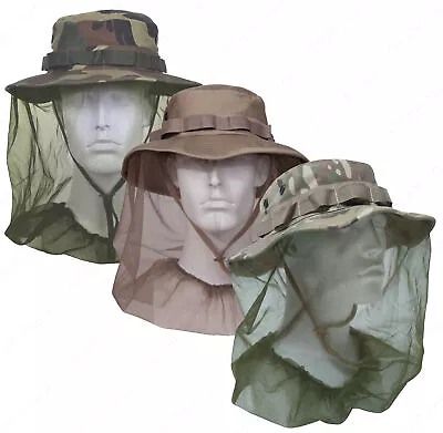 Rothco Tactical Boonie Hat W/ Mosquito Netting & Chin Strap • $34.99