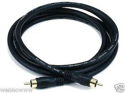 6ft Coaxial RCA Cable For S/PDIF Digital Coax Subwoofer • $10.99