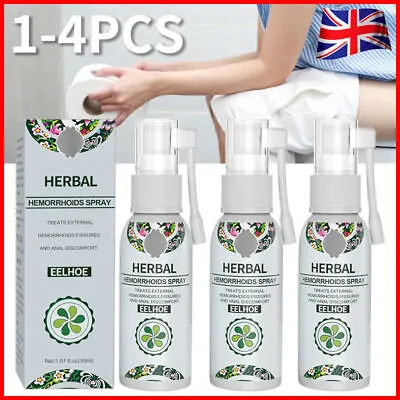 £5.35 • Buy Hemorrhoid Treatment Spray Natural Herbal Essence No Stimulation Relief 1&4PCS