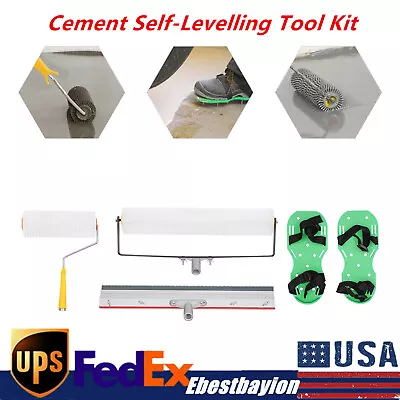 Cement Self-leveling Epoxy Floor Paint Roller Blade Spike Construction Tool Kit  • $65.79
