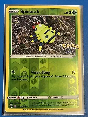 $4.99 • Buy Spinarak 006/078 Peelable Ditto Reverse Holo Pokemon Go Near Mint + Card Saver