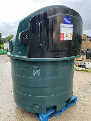 £1200 • Buy HARLEQUIN BUNDED 1400 LITRE DIESEL FUEL STATION WITH 240v PUMP HOSE TRACTOR TANK