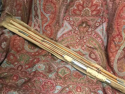 ANTIQUE HEDDON SPLIT BAMBOO DOWAGIAC #6 CASTING ROD PAT. Dec.1.08 TWO TIPS 5’ • $395