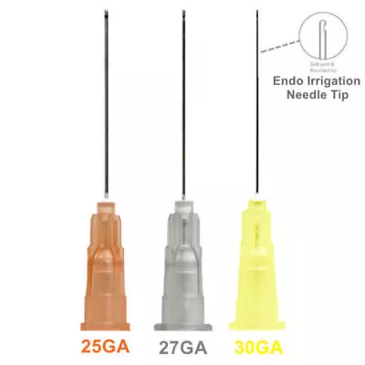 Dental Endo Irrigation Tips 25/27GA 30GA 1-Hole Root Canal Flush Aspirator Tips • $13.63