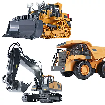 RC Excavator Bulldozer Dump Truck 2.4GHz Construction Truck With Light For Kids • $25.37