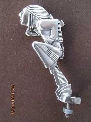 Sioux Chief Tomahawk War Dance Ratrod Hotrod Car Hood Ornament  • $48.39