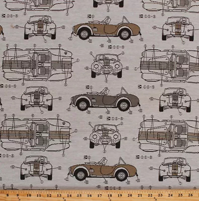 Tapestry Cars Vintage Automobiles Convertibles Home Decor Fabric BTY D791.19 • $9.97