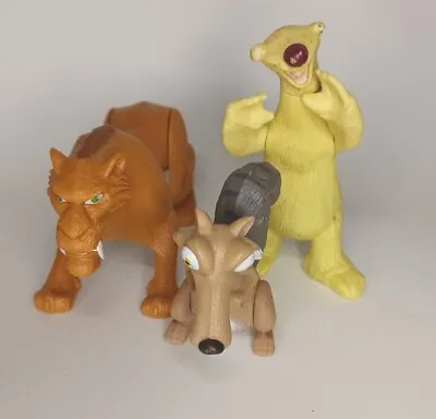  McDonald's Ice Age Dawn Sid & Scrat & Diego Century Fox Figure Lot Of 3 HTF! • $20