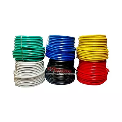 14 Gauge 50 Foot Spools Copper Clad Remote Power Wire Cable Primary Auto 6 Pack • $26.99