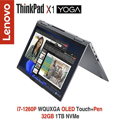 ThinkPad X1 Yoga Gen 7 I7-1260P WQUXGA OLED Pen 32GB 1TB 3Y Premier+ADP Warranty • $2774.95