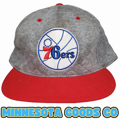 Mitchell & Ness Gray & Red NBA Philadelphia 76ers FITTED 7 5/8 Snapback • $9.99