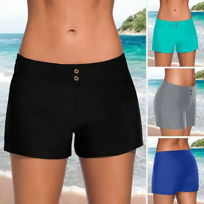 £9.76 • Buy Womens High Waist Swim Bikini Bottoms Briefs Boardshorts Sporty Shorts Boyshorts