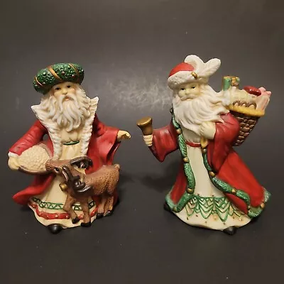 Set 2 Midwest Of Cannon Falls Santa Claus 5  Bisque Figurines • $20