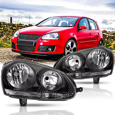 For Volkswagen 2006-2009 GTI/Rabbit & 2005-2010 Jetta Headlights Black RH+LH • $117.99