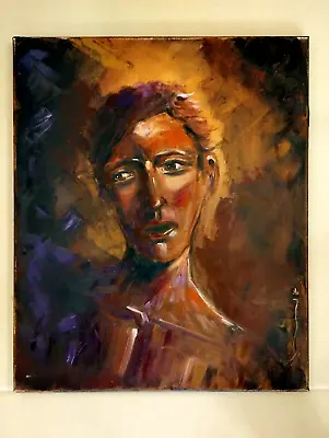 Expressionist Oil Painting Portrait Contemporary Art On Canvas 24 X 20  • £77