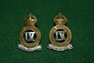 The 4th (Queen's Own) Hussars Collar Badges • £15.20