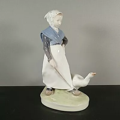 Royal Copenhagen Figure Girl With Goose 528 Marked 1967 19cm Tall • £59.20