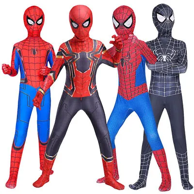 £17.69 • Buy Spiderman Superhero Fancy Dress Kids Boys Cosplay Costume Jumpsuit Outfits Suit