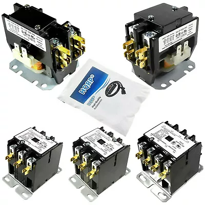 AC Condenser Contactor HVAC Definite Purpose Relay 1-4 Pole 24 Or 120V UL Listed • $24.95