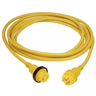 199119 Marinco 30 Amp PowerCord PLUS Cordset With Power-On LED Yellow 50ft • $110.03