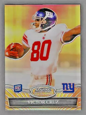 2010 Victor Cruz Rc Bowman Sterling #21 Refractor Giants #/299 Sb Salsa **mint** • $34.99