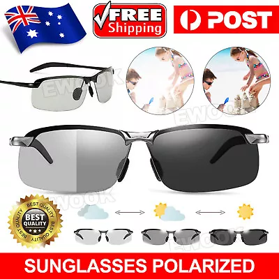 $9.95 • Buy Photochromic Polarised Sunglasses Eyewear UV400 Polarized Retro Driving Fishing