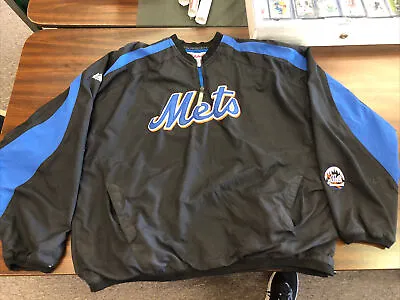 New York Mets Game Worn Dugout Jacket Majestic MLB Authentic XL 96 With MLB Logo • $79.99