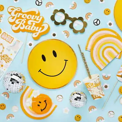 Flower Power Groovy Hippie Party Supplies Decorations Balloons Banner Tableware • £4.45