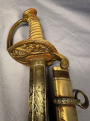 Very Rare US Civil War ROBY M1850 Foot Officers Sword W Scabbard • $648