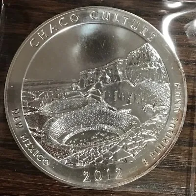 2012 ATB Chaco Culture New Mexico 5oz Silver Coin. No Box Or COA • $230