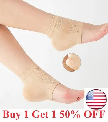 Gel Silicone Moisturizing Heel Socks Cracked Foot Skin Care Protectors Toeless • $4.99