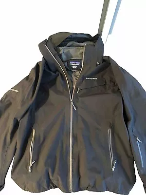 Patagonia Triolet Gore-Tex Hardshell Jacket Men's Medium Black Ski / Snowboard • $200