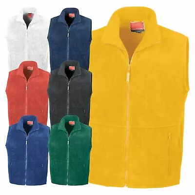 Result Mens Polar Therm Fleece Bodywarmer Full Zip Up Work Wear Casual Gilet NEW • £15.47