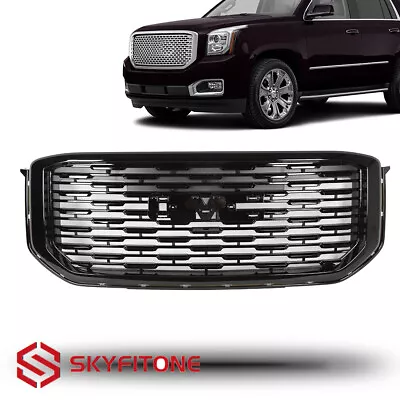$109.99 • Buy Fit 2015-2020 GMC Yukon/Yukon XL Style Denali Front Upper Grille Gloss Black New