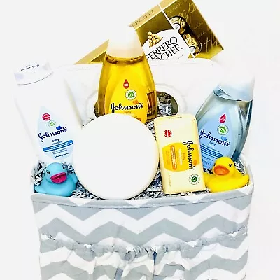 Large Baby Unisex Newborn Giftset-pre-filled Gift Hamper Basket-for Girl-boy • £22.99