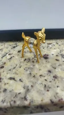 RARE Disney Bambi Gold Plated Lead Crystal Swarovski Lencia Austria Figurine • £24.99