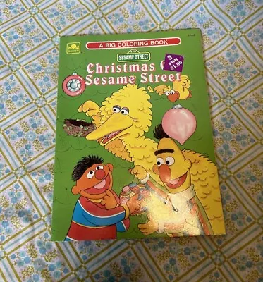 Christmas On Sesame Street Big Coloring Book Golden 55 Pages Vintage 1985 New • $11.99