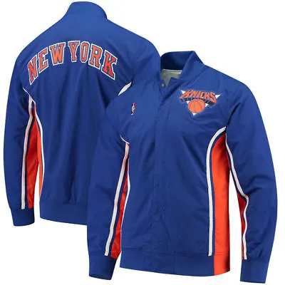 Mitchell & Ness Authentic NEW YORK KNICKS VINTAGE Warm Up Jacket IN BLUE • $139.99