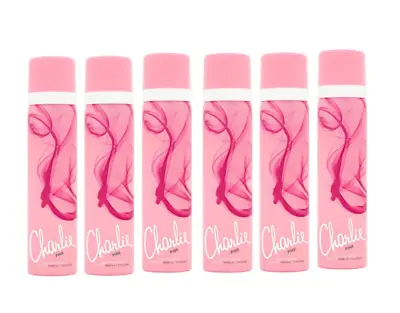 6 X Charlie Body Spray Pink 75ml • £11.99