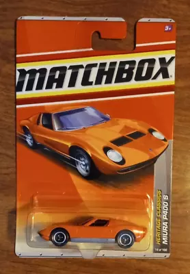 2010 Matchbox Heritage Classics MIURA P400 S (Orange) • $13