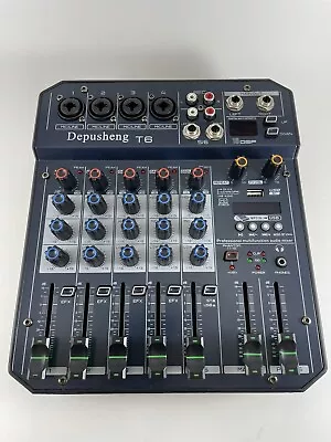 Depusheng T6 Audio Mini Mixer 6-Channel DJ Sound Interface Console NO BOX • $50