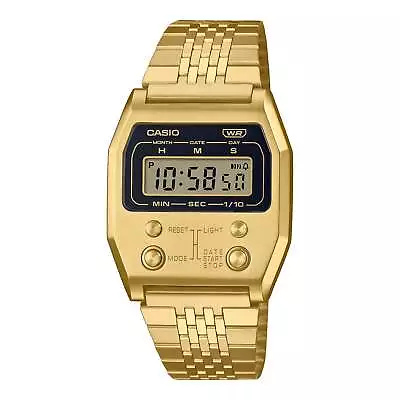 Casio Vintage Gold Stainless Steel Band Watch A1100G-5D • $189