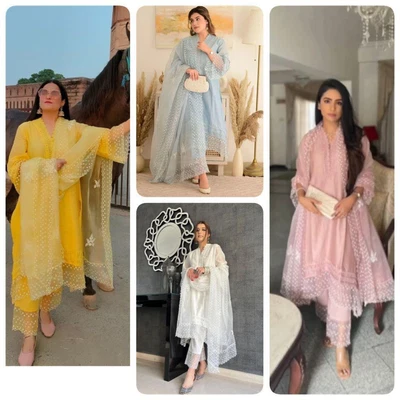 £40.39 • Buy Suit New Salwar Kameez Wedding Party Wear Dress Bollywood Pakistani Gown Indian 