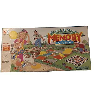 Vintage Memory Board Game -Complete! Milton Bradley 1990 Match And Move Game. • $11.99