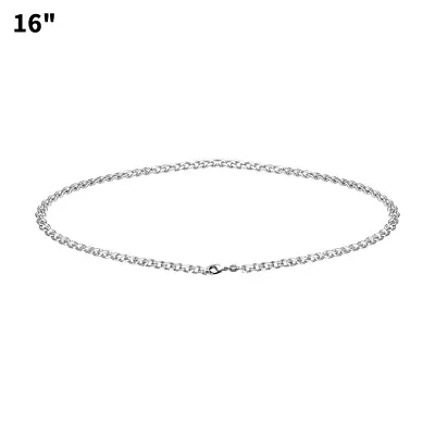Genuine 925 Sterling Silver Curb Chain Necklace Lobster Clasp 74000+sold Inch Uk • £2.98