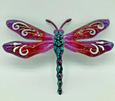 Dragonfly Wall Art Bright Red Metal Garden Ornament Indoors Outdoors 281053B • £6.99