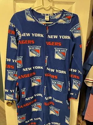 New York Rangers Hockey Men’s Full Body Onsie Footy Pajamas Size Small • $30