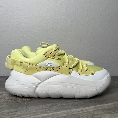 UGG Cloud Lace Fashion Platform Sneakers Lemon Lime Womens 6 • $71.99